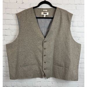 JOSEPH ABBAUD beige (gray undertone) mens career classic fit vest 6X NWOT